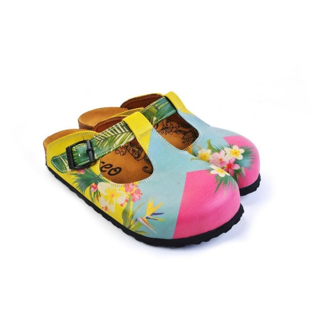 HANDMADE WOMAN BLUE & PINK FLORAL COLOR BLOCK S.12